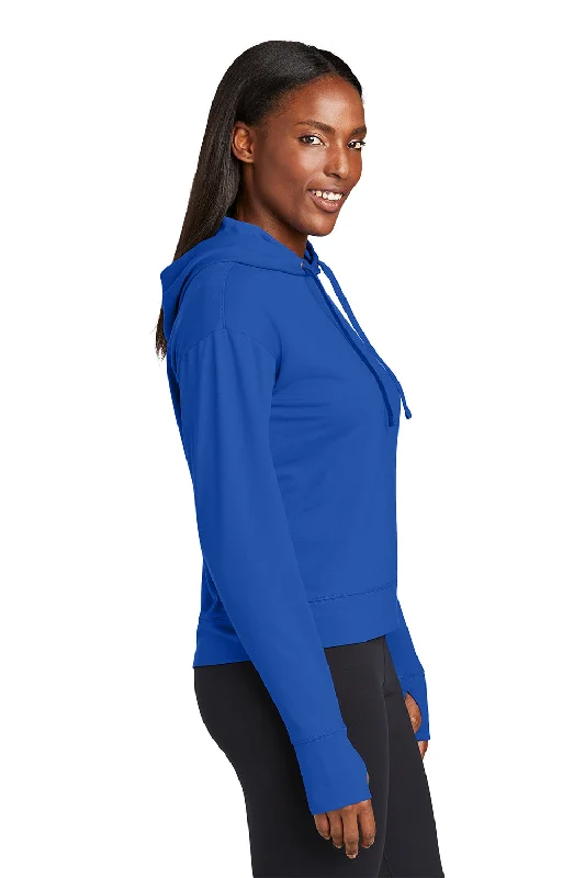 Sport-Tek Womens Sport-Wick Moisture Wicking Flex Fleece Hooded Sweatshirt Hoodie - True Royal Blue