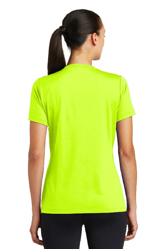 Sport-Tek Womens Tough Moisture Wicking Short Sleeve Crewneck T-Shirt - Neon Yellow - Closeout