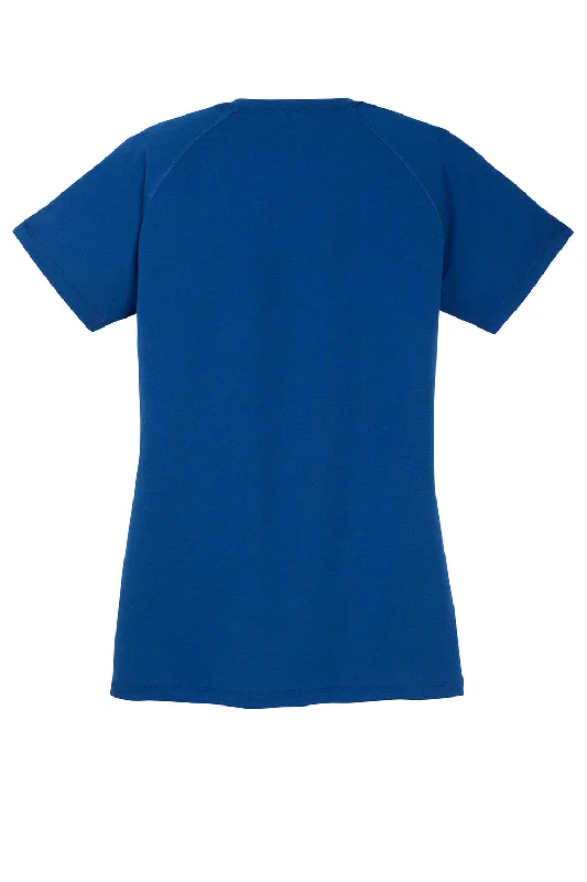 Sport-Tek Womens Ultimate Performance Moisture Wicking Short Sleeve V-Neck T-Shirt - True Royal Blue