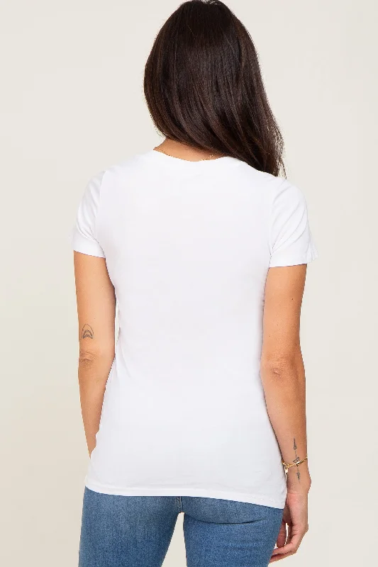 White Basic Crew Neck Tee