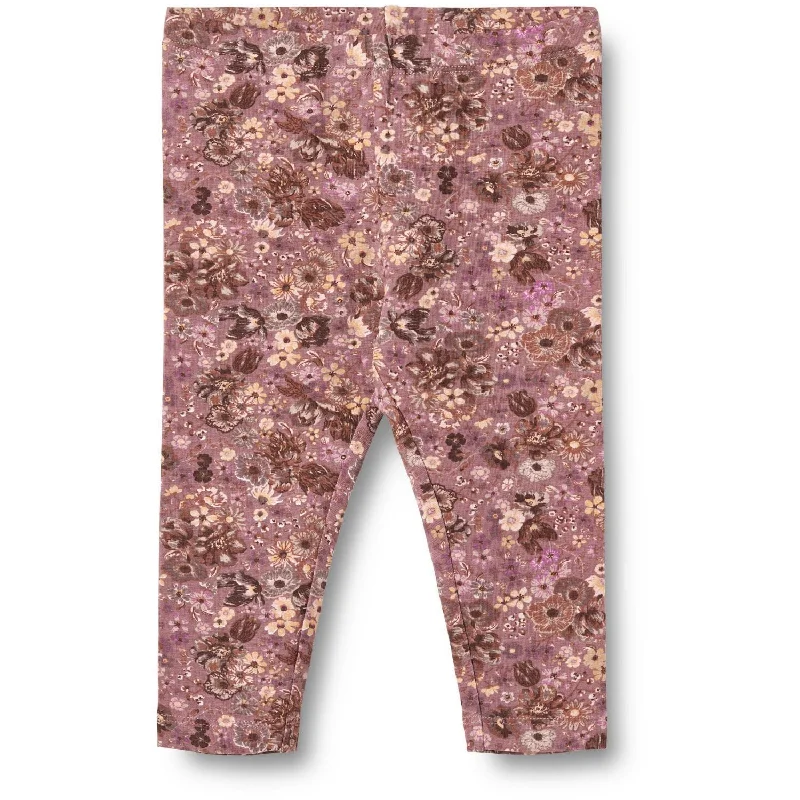 Wheat Lavender Flowers Leggings Jules