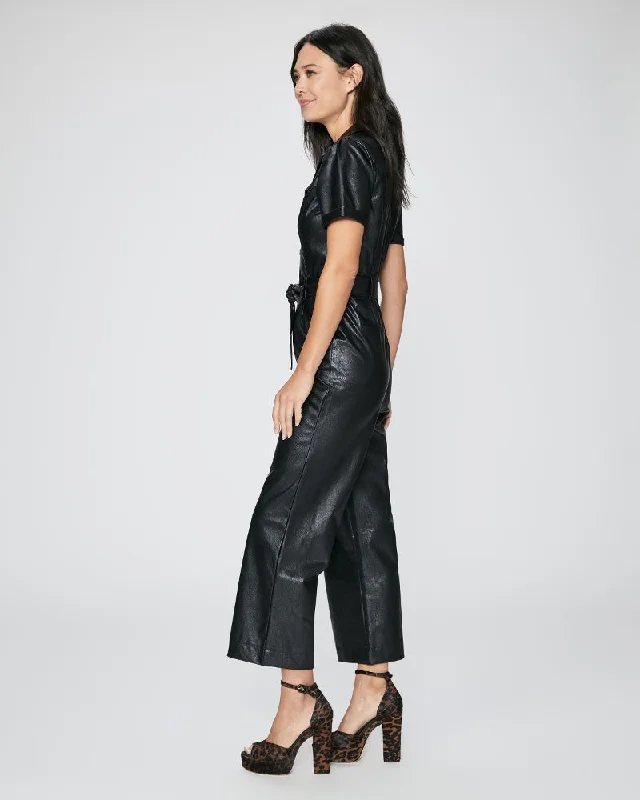 Anessa Short Sleeve Jumpsuit (Black)