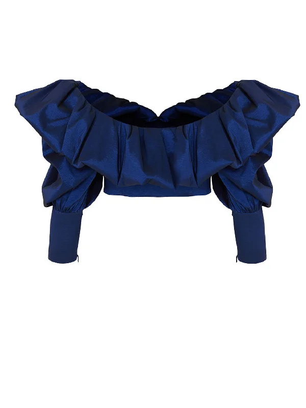 Balloon Sleeve Crop Top