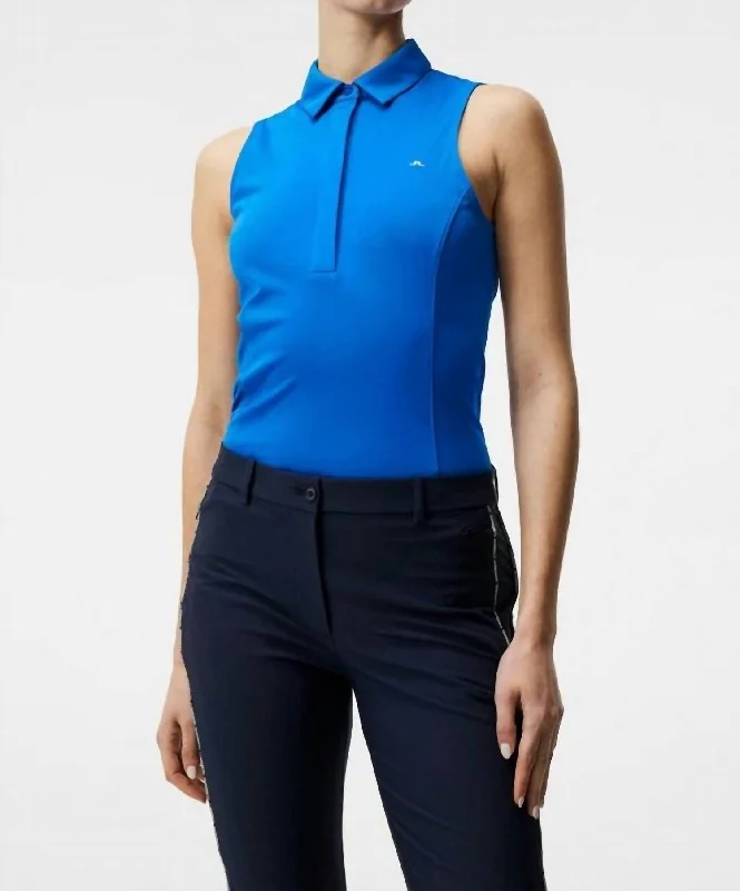 Dena Sleeveless Top In Brilliant Blue