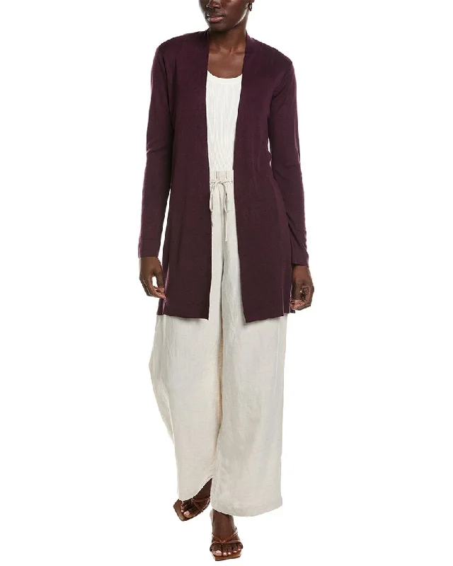 EILEEN FISHER Straight Silk-Blend Cardigan