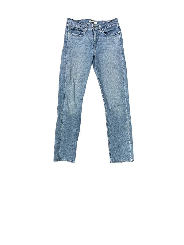 Jeans Skinny By Levis In Blue Denim, Size: 4