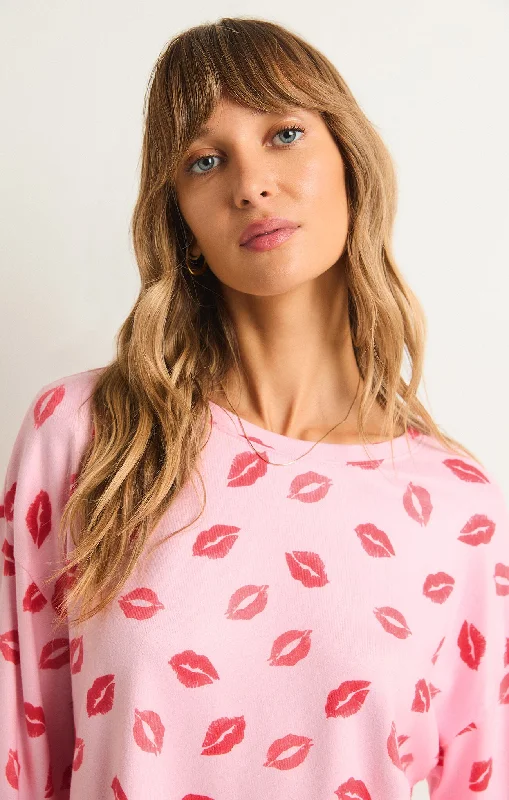 Pucker Up Kisses Long Sleeve Top