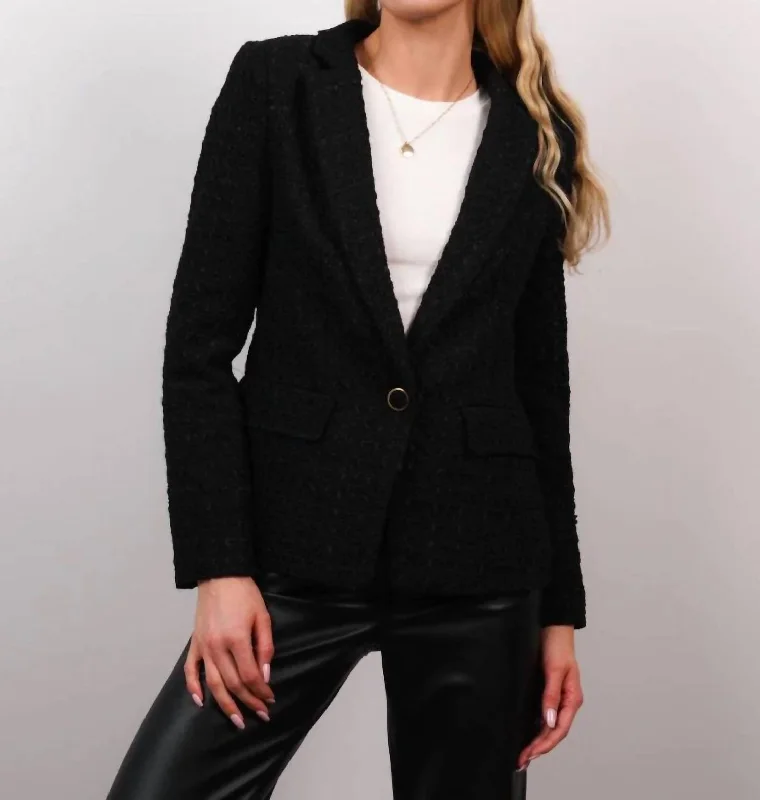 Georgia Tweed Jacket In Black