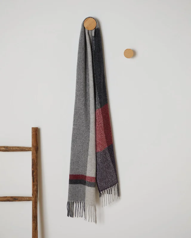 King - size blankets to cover large beds comfortablyAlpaca wool blankets for a hypoallergenic and warm optionFoxford Aubergine Block Stripe Lambswool Scarf King - size blankets to cover large beds comfortablyAlpaca wool blankets for a hypoallergenic and warm optionFoxford Aubergine Block Stripe Lambswool Scarf
