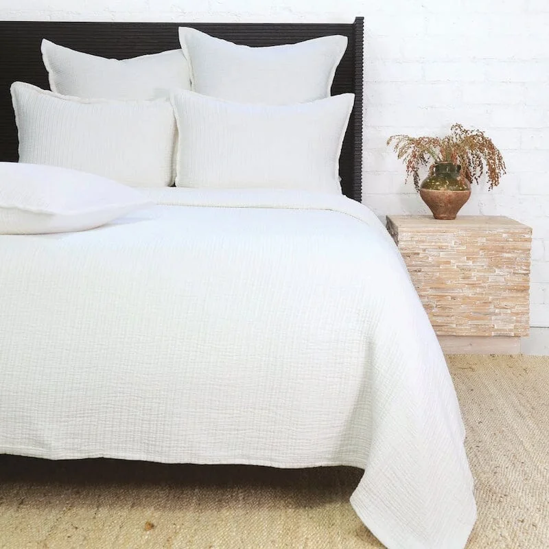Recycled polyester blankets for an eco - conscious optionAlpaca wool blankets for a hypoallergenic and warm optionChatham Cream Matelasse Coverlet by Pom Pom at Home Recycled polyester blankets for an eco - conscious optionAlpaca wool blankets for a hypoallergenic and warm optionChatham Cream Matelasse Coverlet by Pom Pom at Home
