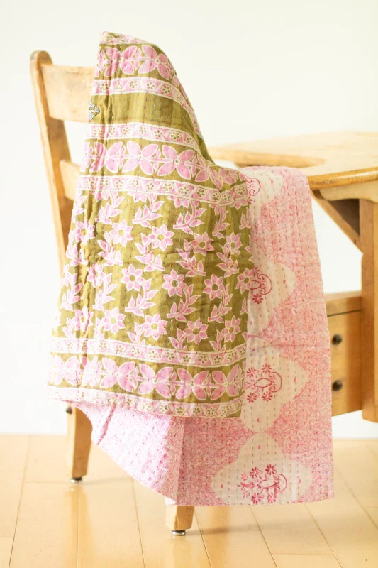 Recycled polyester blankets for an eco - conscious optionRayon from bamboo blankets for a silky and breathable feelHeart No. 4 Kantha Mini Blanket Recycled polyester blankets for an eco - conscious optionRayon from bamboo blankets for a silky and breathable feelHeart No. 4 Kantha Mini Blanket