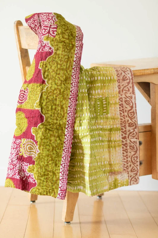 Acrylic blankets for a soft and affordable alternativeBamboo fiber blankets with natural antibacterial propertiesHoney No. 1 Kantha Mini Blanket