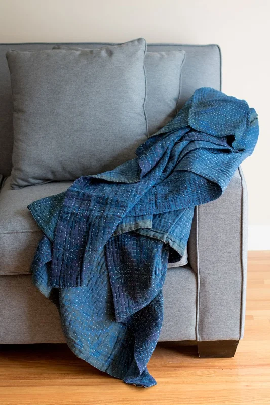 Linen blankets with a rustic and textured lookAcrylic blankets for a soft and affordable alternativeIndigo Kantha Throws (3 Sizes) Linen blankets with a rustic and textured lookAcrylic blankets for a soft and affordable alternativeIndigo Kantha Throws (3 Sizes)
