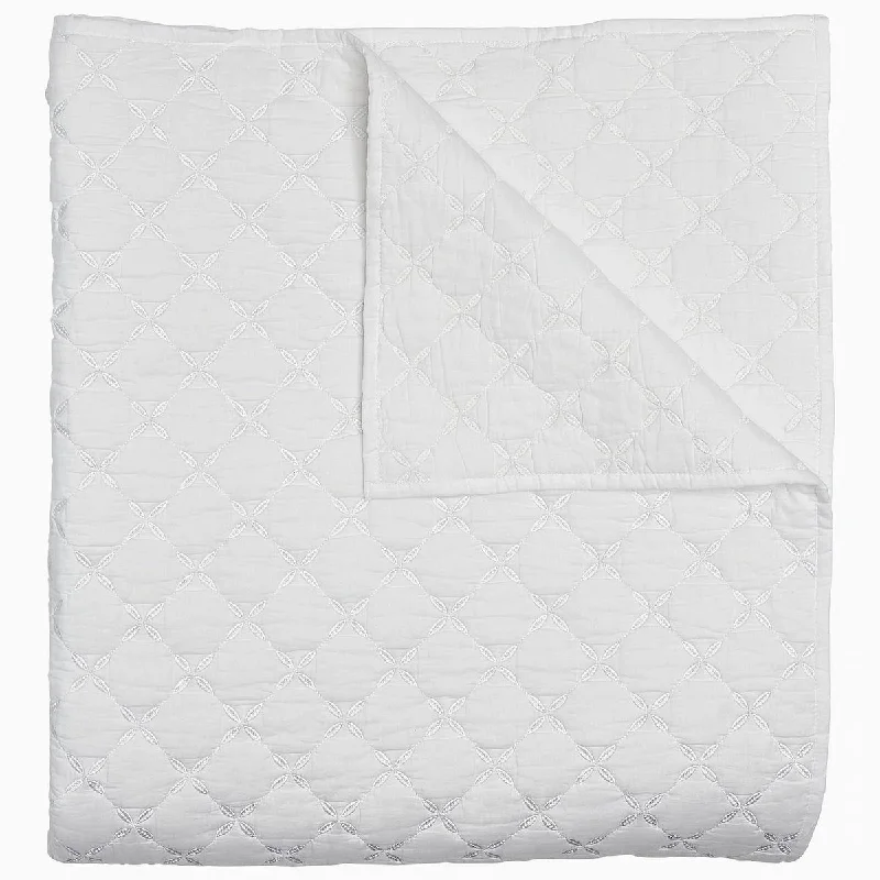 Bamboo fiber blankets with natural antibacterial propertiesRayon from bamboo blankets for a silky and breathable feelLayla White Coverlets by John Robshaw Bamboo fiber blankets with natural antibacterial propertiesRayon from bamboo blankets for a silky and breathable feelLayla White Coverlets by John Robshaw