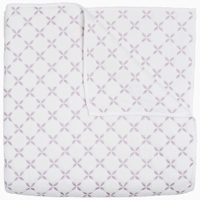 Wool blankets with natural warmth and insulationKing - size blankets to cover large beds comfortablyLayla Lavender Coverlets by John Robshaw Wool blankets with natural warmth and insulationKing - size blankets to cover large beds comfortablyLayla Lavender Coverlets by John Robshaw