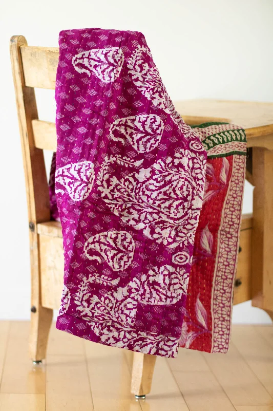 Wool blankets with natural warmth and insulationAlpaca wool blankets for a hypoallergenic and warm optionLittle No. 1 Kantha Mini Blanket