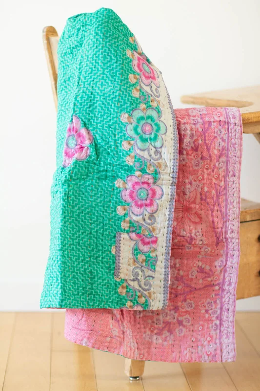 Bamboo fiber blankets with natural antibacterial propertiesRayon from bamboo blankets for a silky and breathable feelLittle No. 3 Kantha Baby Blanket Bamboo fiber blankets with natural antibacterial propertiesRayon from bamboo blankets for a silky and breathable feelLittle No. 3 Kantha Baby Blanket
