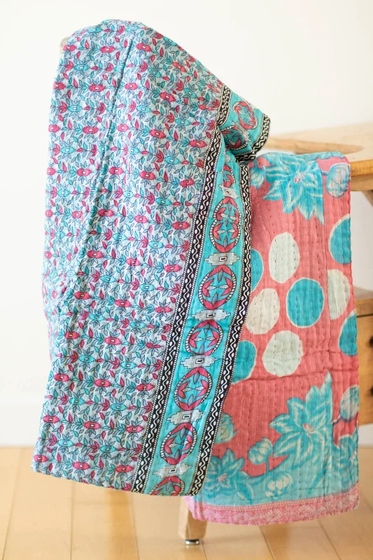 Alpaca wool blankets for a hypoallergenic and warm optionLinen blankets with a rustic and textured lookLittle No. 4 Kantha Baby Blanket