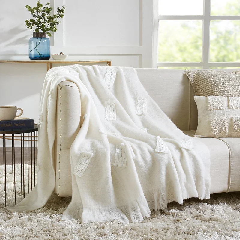 Cashmere blankets for ultimate softness and luxuryRecycled polyester blankets for an eco - conscious optionLuxe Mohair Throw Blanket