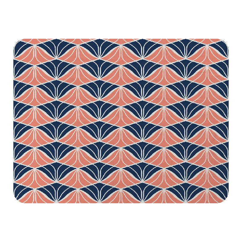 Queen - size blankets for standard - sized bedsCotton blankets for breathability and a lightweight feelNavy & Pink Geometric Shells (Blanket) Queen - size blankets for standard - sized bedsCotton blankets for breathability and a lightweight feelNavy & Pink Geometric Shells (Blanket)