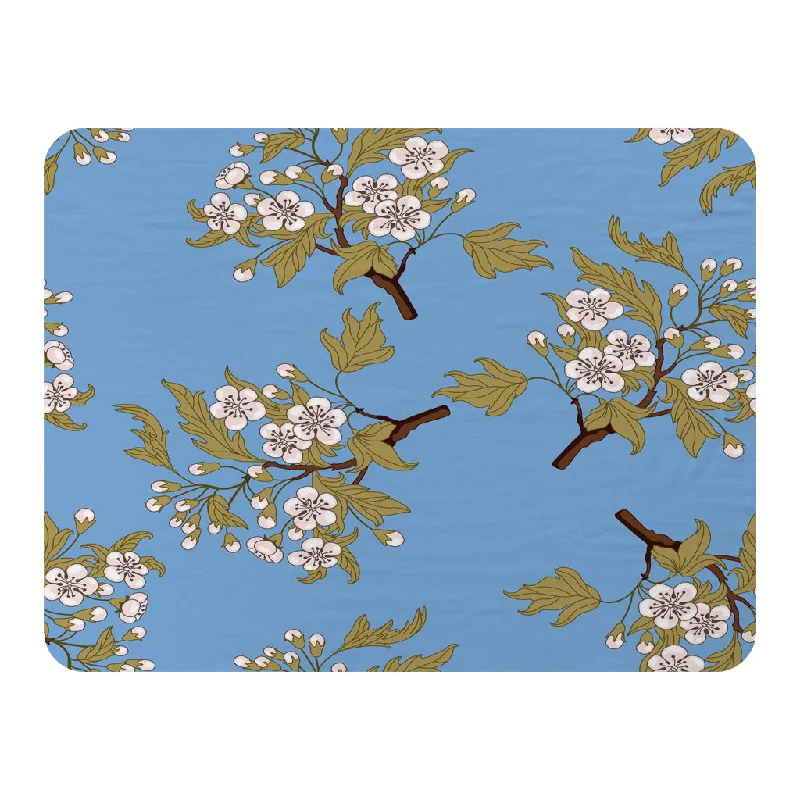 Rayon from bamboo blankets for a silky and breathable feelSilk blankets with a smooth and elegant touchOrchid Branches on Blue (Blanket) Rayon from bamboo blankets for a silky and breathable feelSilk blankets with a smooth and elegant touchOrchid Branches on Blue (Blanket)