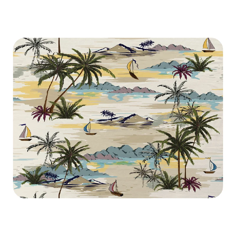 Cotton blankets for breathability and a lightweight feelQueen - size blankets for standard - sized bedsPalm & Sailboats (Blanket) Cotton blankets for breathability and a lightweight feelQueen - size blankets for standard - sized bedsPalm & Sailboats (Blanket)