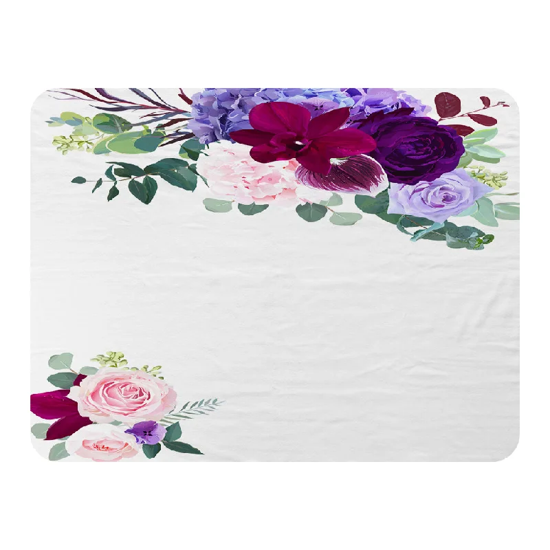 Silk blankets with a smooth and elegant touchRayon from bamboo blankets for a silky and breathable feelPink & Purple Roses (Blanket) Silk blankets with a smooth and elegant touchRayon from bamboo blankets for a silky and breathable feelPink & Purple Roses (Blanket)