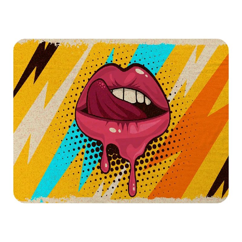 King - size blankets to cover large beds comfortablyMicrofiber blankets that are durable and easy to care forPink, red lips, mouth and tongue icon on pop art retro vintage colorful background (Blanket) King - size blankets to cover large beds comfortablyMicrofiber blankets that are durable and easy to care forPink, red lips, mouth and tongue icon on pop art retro vintage colorful background (Blanket)