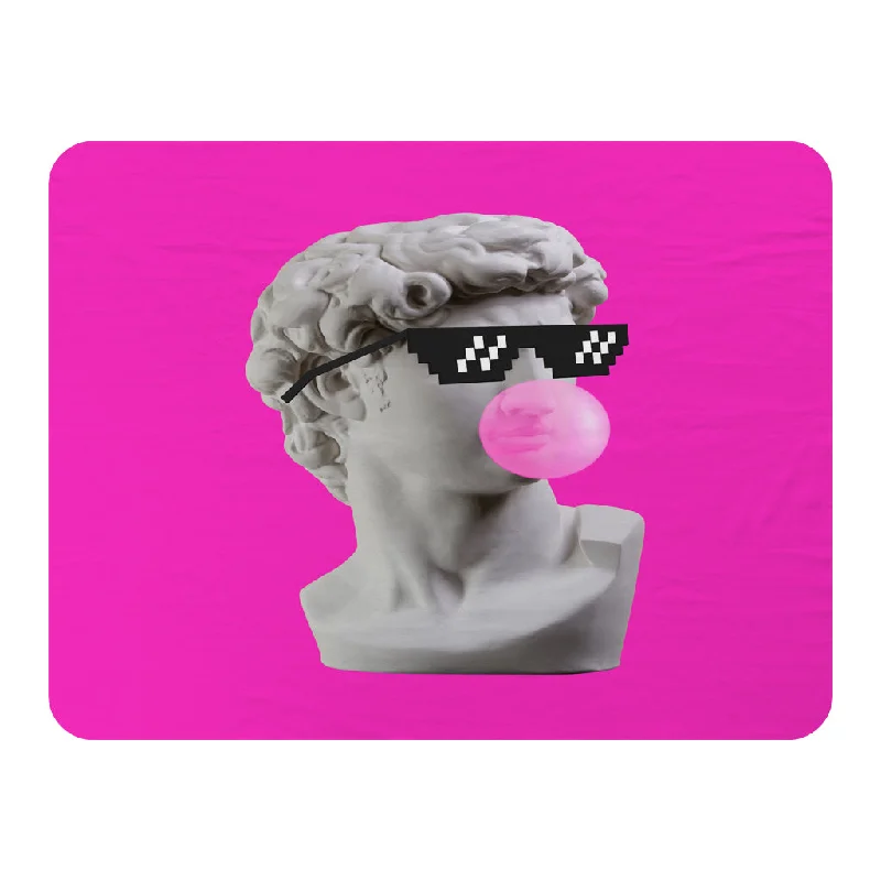 Synthetic fiber blend blankets for a budget - friendly choiceFleece blankets for a cozy and plush texturePlaster statue, David's head in pixel glasses (Blanket) Synthetic fiber blend blankets for a budget - friendly choiceFleece blankets for a cozy and plush texturePlaster statue, David's head in pixel glasses (Blanket)