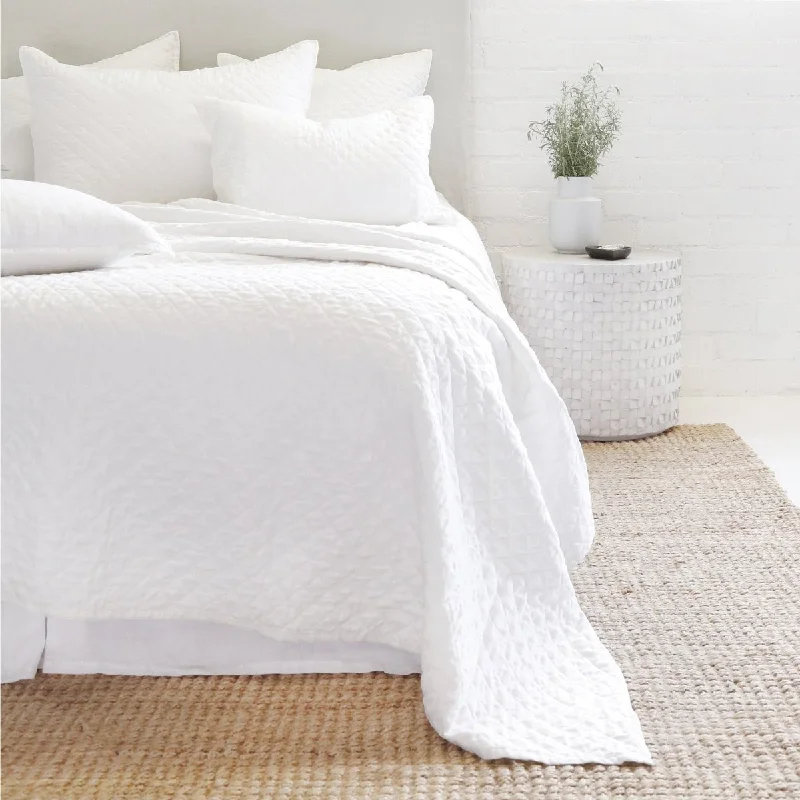 Synthetic fiber blend blankets for a budget - friendly choiceBamboo fiber blankets with natural antibacterial propertiesHampton White Coverlet by Pom Pom at Home Synthetic fiber blend blankets for a budget - friendly choiceBamboo fiber blankets with natural antibacterial propertiesHampton White Coverlet by Pom Pom at Home