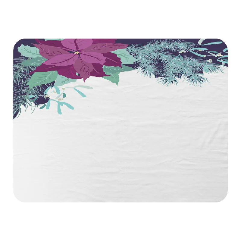 Recycled polyester blankets for an eco - conscious optionCotton blankets for breathability and a lightweight feelPurple & Blue Flowers (Blanket) Recycled polyester blankets for an eco - conscious optionCotton blankets for breathability and a lightweight feelPurple & Blue Flowers (Blanket)