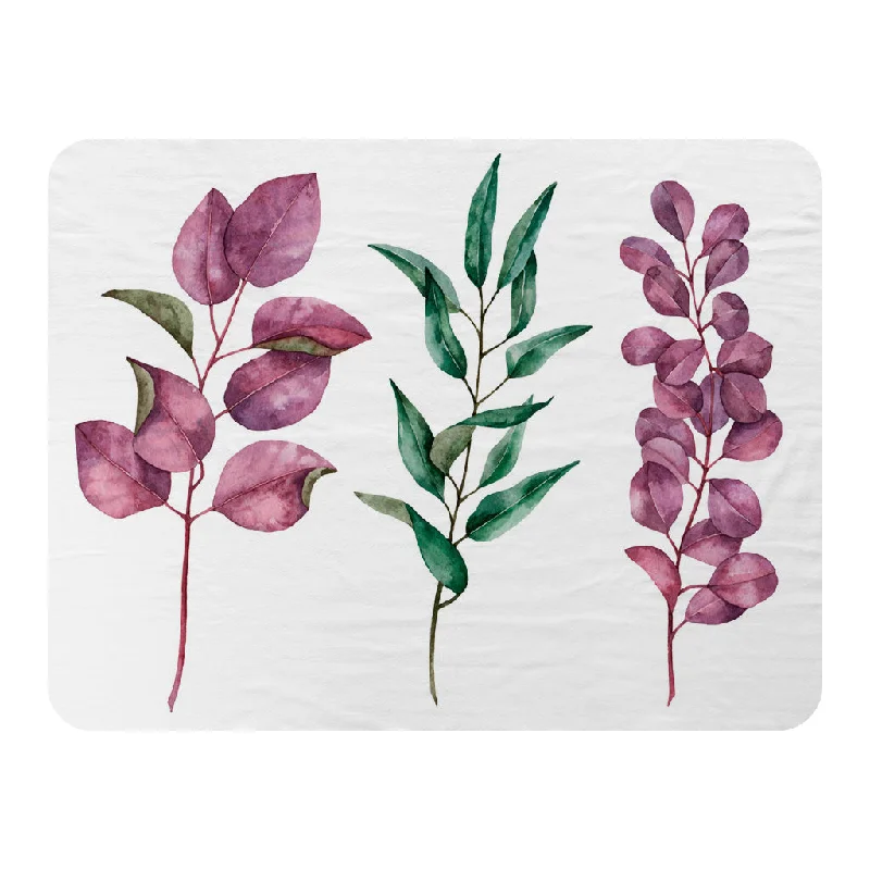 Acrylic blankets for a soft and affordable alternativeLinen blankets with a rustic and textured lookPurple & Green Leaves (Blanket) Acrylic blankets for a soft and affordable alternativeLinen blankets with a rustic and textured lookPurple & Green Leaves (Blanket)