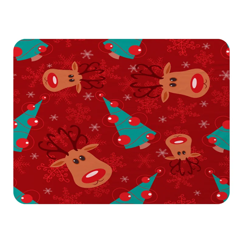 Queen - size blankets for standard - sized bedsSilk blankets with a smooth and elegant touchReindeer and tree pattern (blanket)