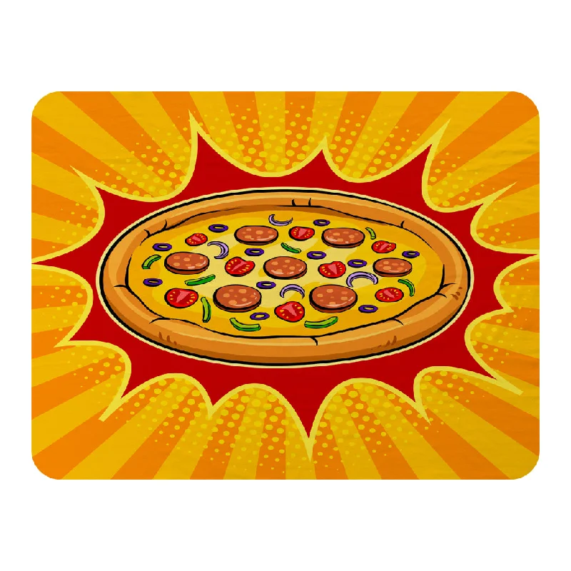 Chenille blankets with a thick and fuzzy textureQueen - size blankets for standard - sized bedsRound pizza pop art retro (Blanket) Chenille blankets with a thick and fuzzy textureQueen - size blankets for standard - sized bedsRound pizza pop art retro (Blanket)