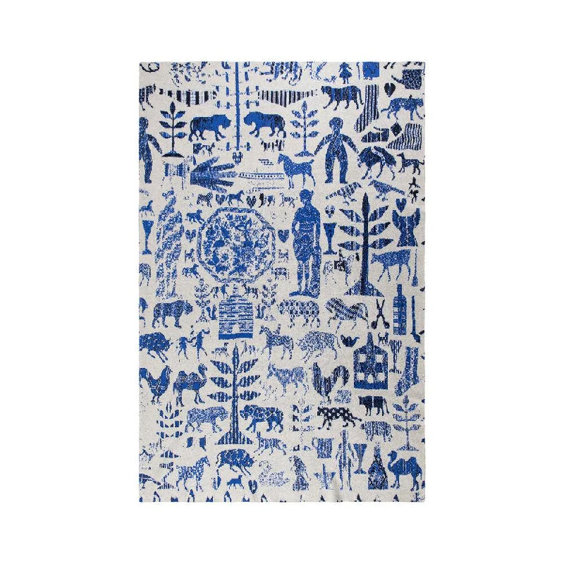 Alpaca wool blankets for a hypoallergenic and warm optionSilk blankets with a smooth and elegant touchCobalt Applique Cashmere Blankets by Saved NY