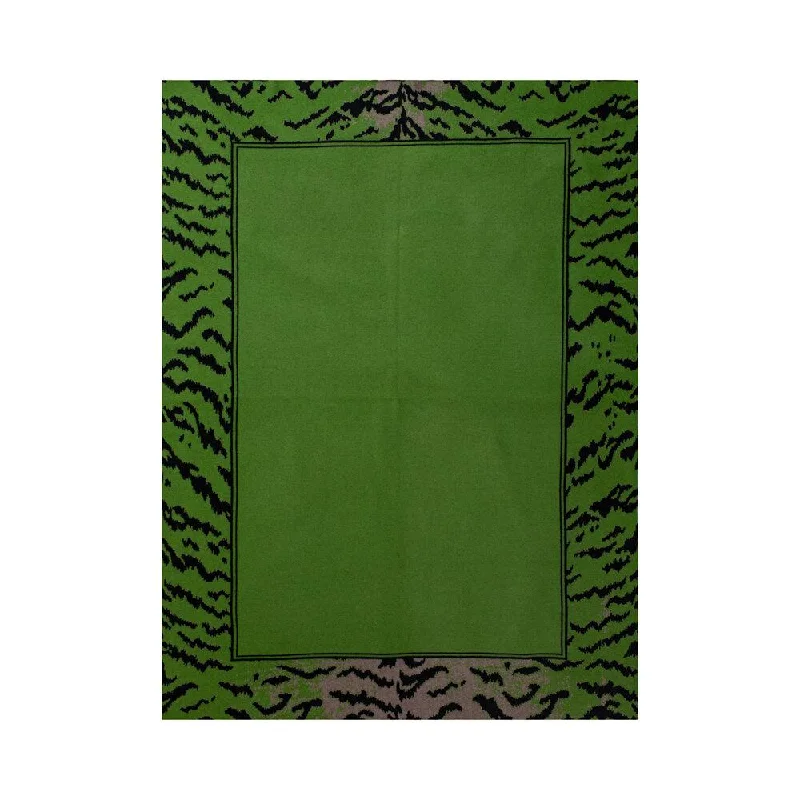 Alpaca wool blankets for a hypoallergenic and warm optionCotton blankets for breathability and a lightweight feelGreen Calabria Border Cashmere Blankets by Saved NY