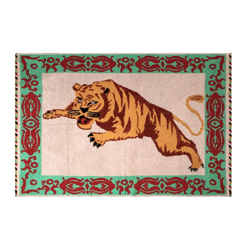 Cotton blankets for breathability and a lightweight feelMicrofiber blankets that are durable and easy to care forTiger Tapestry Cashmere Blankets by Saved NY