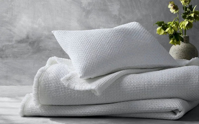 Chenille blankets with a thick and fuzzy textureMicrofiber blankets that are durable and easy to care forSelah Coverlet by Matouk