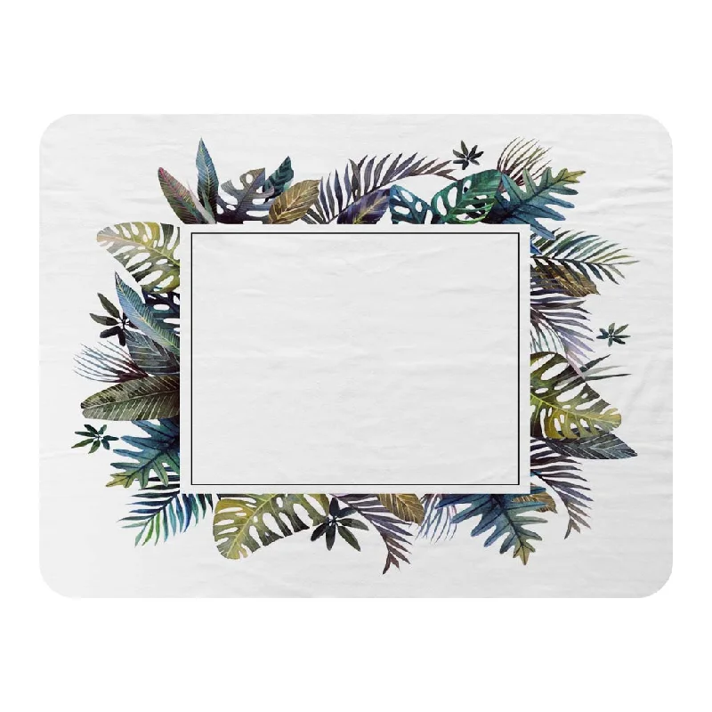 Recycled polyester blankets for an eco - conscious optionKing - size blankets to cover large beds comfortablySquare Tropical Border (Blanket) Recycled polyester blankets for an eco - conscious optionKing - size blankets to cover large beds comfortablySquare Tropical Border (Blanket)