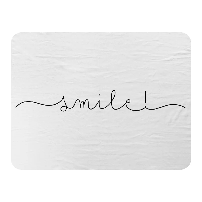 Mohair blankets with a unique sheen and softnessCotton blankets for breathability and a lightweight feelText Smile (Blanket) Mohair blankets with a unique sheen and softnessCotton blankets for breathability and a lightweight feelText Smile (Blanket)