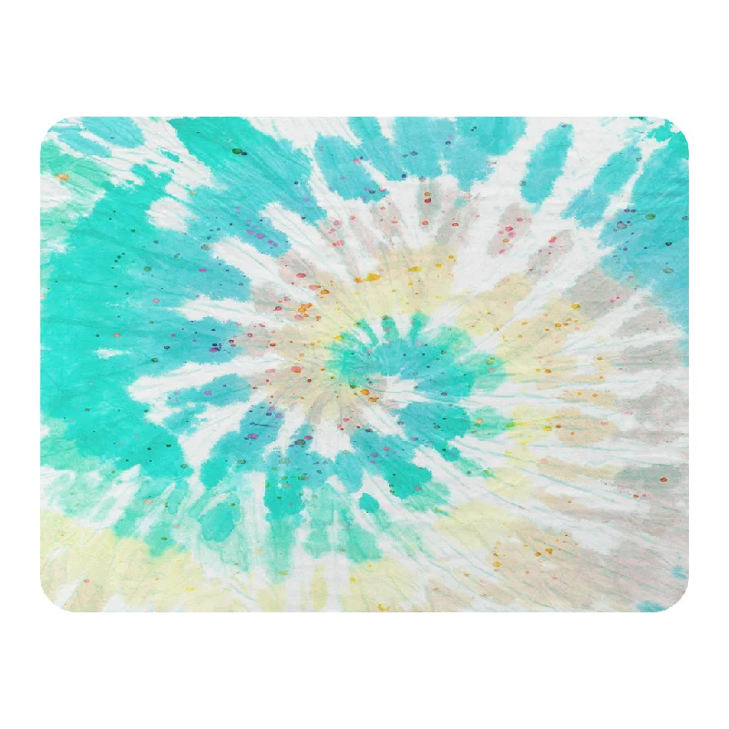 Recycled polyester blankets for an eco - conscious optionCotton blankets for breathability and a lightweight feelTie dye pattern shibori print (Blanket)
