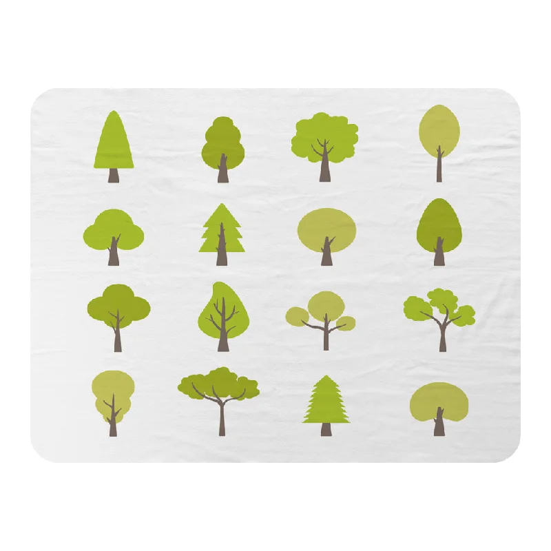 Silk blankets with a smooth and elegant touchFleece blankets for a cozy and plush textureTree Illustrations (Blanket)