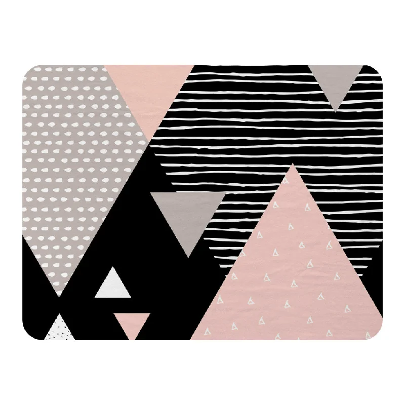 Chenille blankets with a thick and fuzzy textureRecycled polyester blankets for an eco - conscious optionTriangle Geometrics (Blanket)