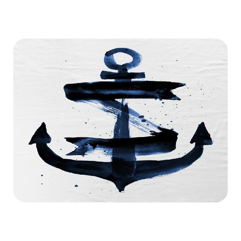 Synthetic fiber blend blankets for a budget - friendly choiceFleece blankets for a cozy and plush textureWatercolour Anchor (Blanket)