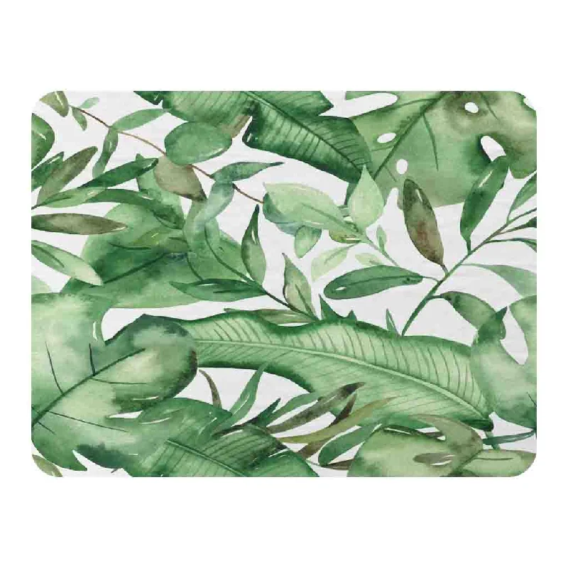 Silk blankets with a smooth and elegant touchLinen blankets with a rustic and textured lookWatercolour Green Tropical Leaves Blanket