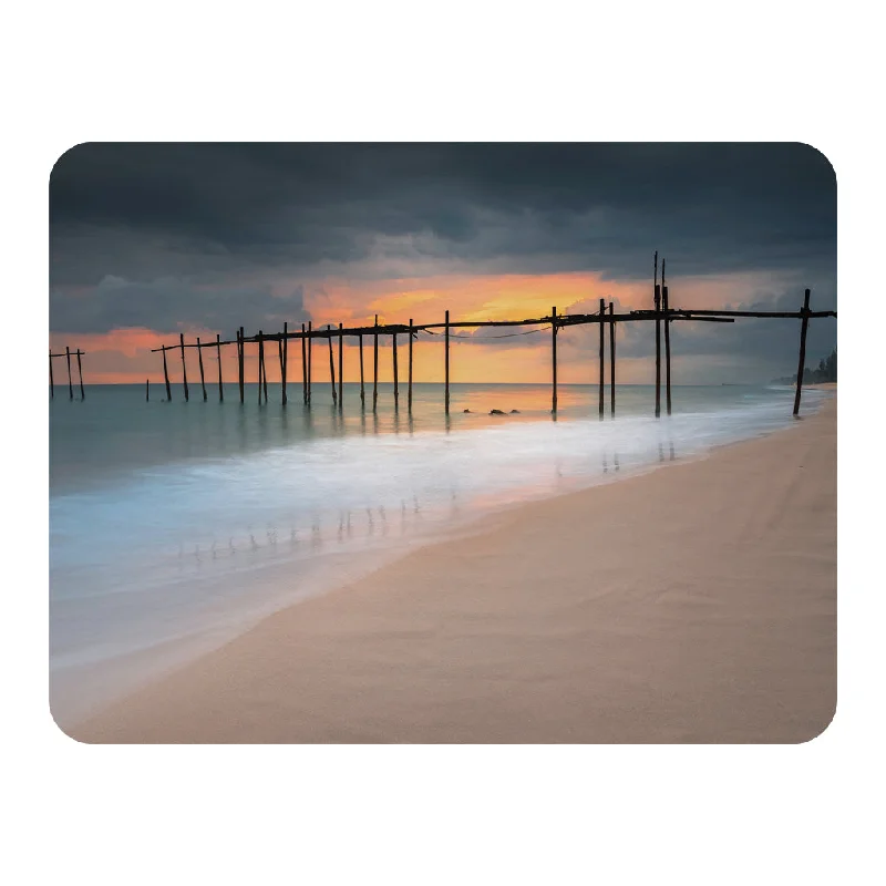 Silk blankets with a smooth and elegant touchQueen - size blankets for standard - sized bedsWood bridge sunset at sea thailand (Blanket) (Blanket) Silk blankets with a smooth and elegant touchQueen - size blankets for standard - sized bedsWood bridge sunset at sea thailand (Blanket) (Blanket)