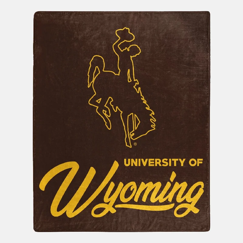 Rayon from bamboo blankets for a silky and breathable feelFleece blankets for a cozy and plush textureWyoming Signature College Throw Blanket Rayon from bamboo blankets for a silky and breathable feelFleece blankets for a cozy and plush textureWyoming Signature College Throw Blanket