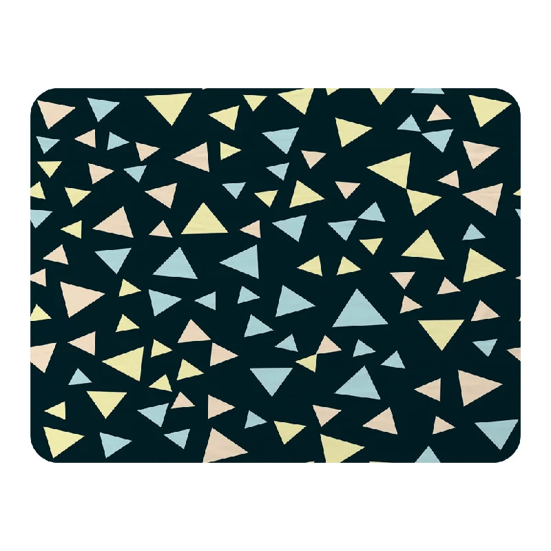 Rayon from bamboo blankets for a silky and breathable feelQueen - size blankets for standard - sized bedsYellow & Blue Triangles (Blanket) Rayon from bamboo blankets for a silky and breathable feelQueen - size blankets for standard - sized bedsYellow & Blue Triangles (Blanket)