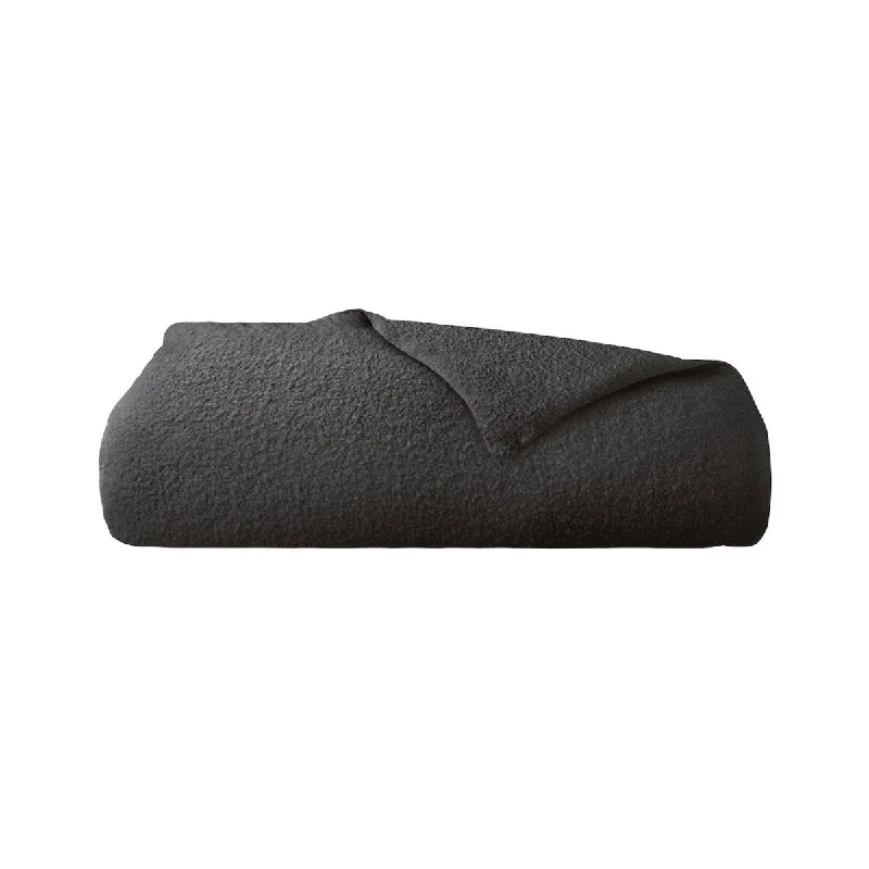 King - size blankets to cover large beds comfortablyRayon from bamboo blankets for a silky and breathable feelBouclette Flanelle Counterpane by Yves Delorme King - size blankets to cover large beds comfortablyRayon from bamboo blankets for a silky and breathable feelBouclette Flanelle Counterpane by Yves Delorme