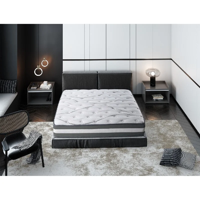 Queen - size mattresses for couples and standard bedroomsBamboo - charcoal infused mattresses for odor absorption12-inch Hybrid Gel Memory Foam Mattress Queen - size mattresses for couples and standard bedroomsBamboo - charcoal infused mattresses for odor absorption12-inch Hybrid Gel Memory Foam Mattress